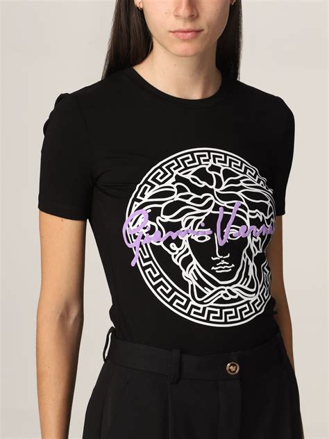 versace black t shirt women& 39|versace graphic t shirts.